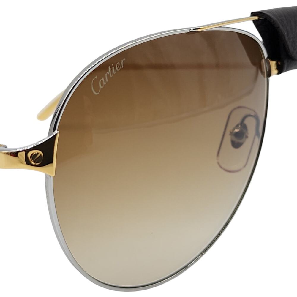 Cartier Santos de Cartier Sunglasses - Gold - Picture 3 of 9
